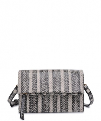 Urban Expressions Bree Snakeskin Crossbody Bag 23202S BLACK WHITE